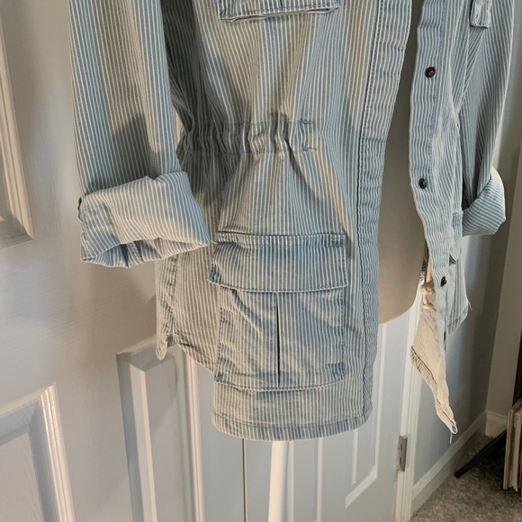 Universal Thread Blue Striped Utility Jacket - Picture 3 of 11